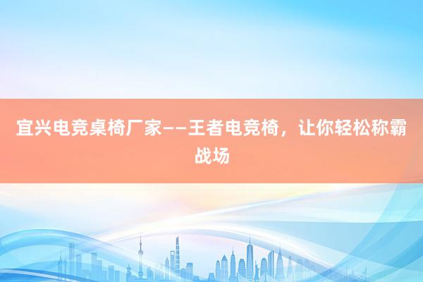 宜兴电竞桌椅厂家——王者电竞椅，让你轻松称霸战场